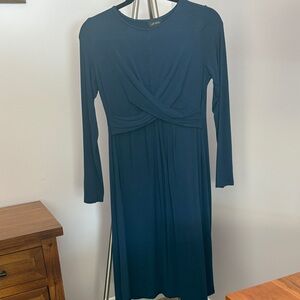 J. Jill Deep Blue Long Sleeve Dress